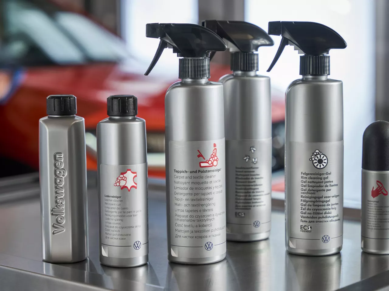 A range of Volkswagen Accessories care products