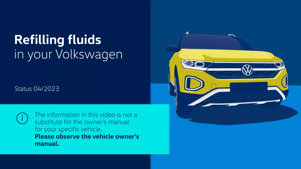 Refilling fluids in a Volkswagen