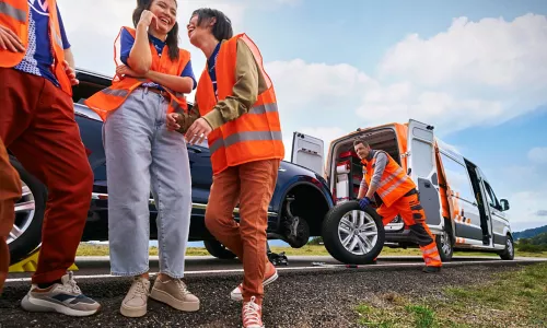 Woman writes SMS to Volkswagen Roadside Assistance
