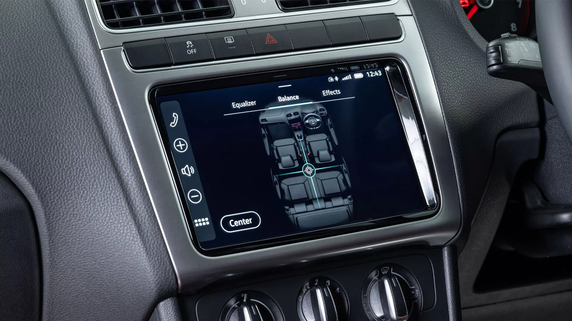 VW Polo moves in road traffic, using the optional Travel Assist.